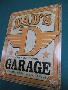Dads Garage Metal Sign Measures 12 x 16