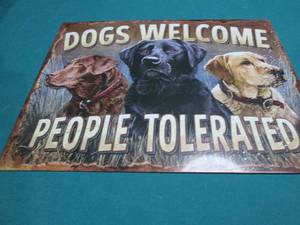 Dog Lover Metal Sign Measures 12 x 16