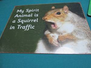 Squirrel Metal Sign Measures 12 x 16
