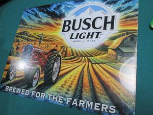 Busch Light Metal Sign Measures 12 x 16