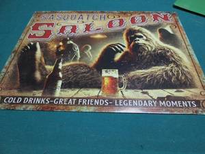Sasquatch Metal Sign Measures 12 x 16