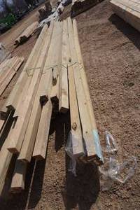 Large Lot of 4 x 4 Green Treated and Pine Posts