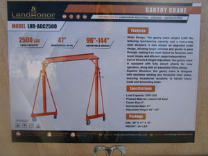 LandHonor 2,500lb Gantry Crane
