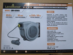 LandHonor 65 Extension Chord Reel