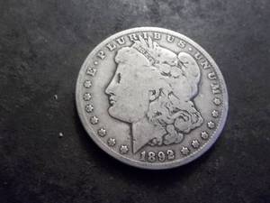 1892 O Morgan Silver Dollar