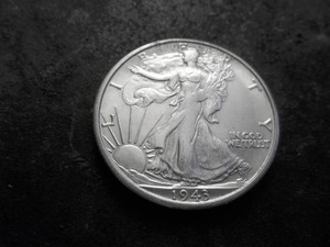 1943 S Silver Walking Liberty Half Dollar