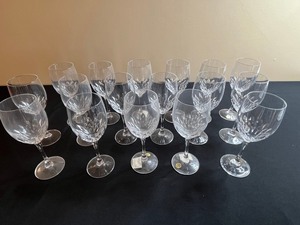 Cristal Durand France 8 Crystal Wine Glasses - 17-Piece Set