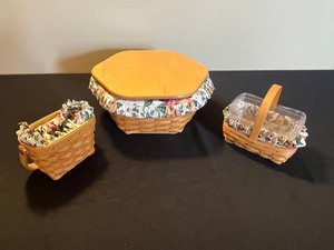 Longaberger Handwoven Baskets - Dresden, Ohio USA - American Cancer Society - 3-Piece Set
