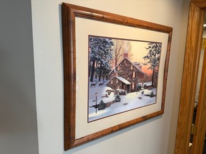J Wayne Bystrm Stone House in Snow - Limited Edition Print 1392400
