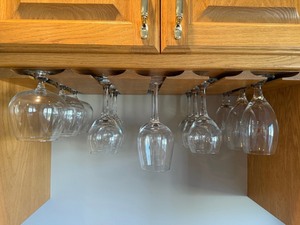 Wine Glasses - Clear Stemware Set (Under-Cabinet Storage)