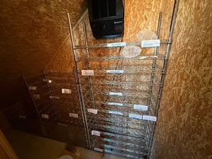 Wine Bottle Racks - Chrome Wire Shelving (Lot of 2) for Bottles and Display