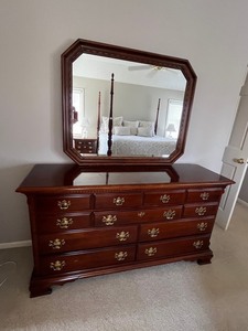 Kincaid Heritage Dresser with Mirror - Cherry Finish