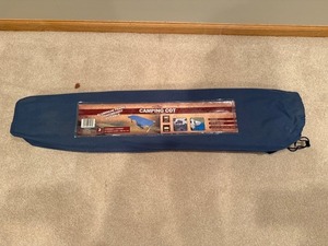 Adventuridge Camping Cot - Aluminum Frame, 75 in L x 26 in W x 16.5 in H, 230 lbs