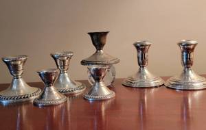 Sterling Silver Weighted Candle Holder Collection