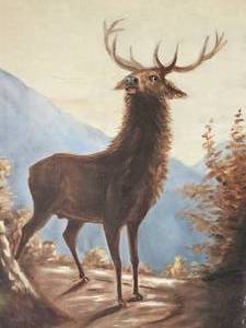 Original Framed Oil of Majestic Stag