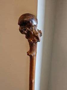 Antique Burlwood Knot Walking Stick Cane