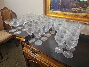 Olympia Platinum Brimmed Stemware Glasses