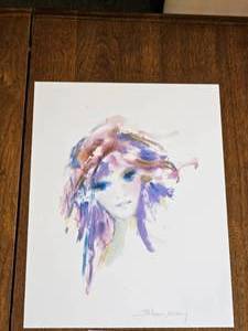 Singed Serio lithograph Amethysta  Stan Merry