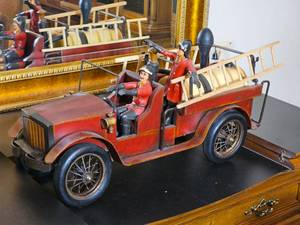 Reproduction Leonardo Luna Wooden Fire Truck Toy