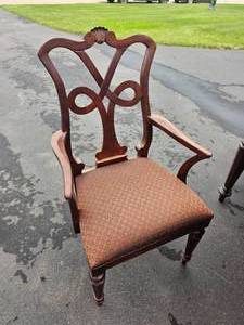 Stunning Century Furniture American Empire Dining Table Set (6 Chairs, 2 Leaves, Pads)