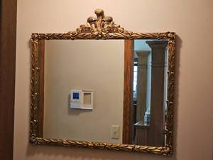 Beautiful Louis XV Guild Mirror with Prominent Guit Leaf Pediment