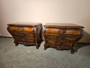 Louis XV French Provincial Nightstand pair from Hickory White Furniture