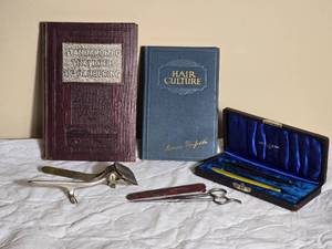 Collection of Antique Barber Implements