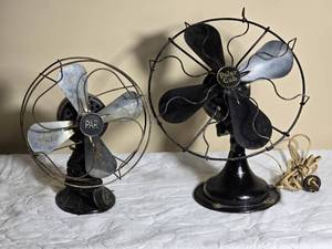 Pair of Antique Electric Desk Fans - PAR  Polar Club