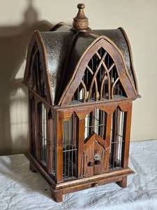 Magical Vintage Architectural Wood Birdcage