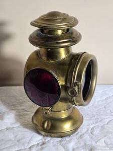 Brilliant Vintage Brass Fire Engine Oil Lamp Light - Solar