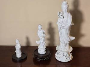 Collection of Japanese Ceramic Geisha Statuettes - (3)