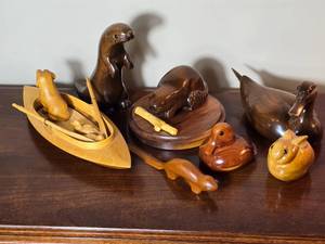 Adorable Collection of Hand-Carved Forest Animal Figures