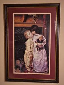 Framed Victorian Style Children Portrait Print