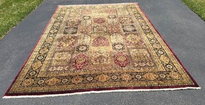 Large Persian Style Patchwork Area Rug Multi Medallion Design