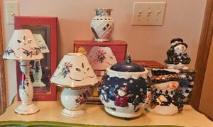 Fitz & Floyd Fine Christmas Ceramic - Snowman Collection