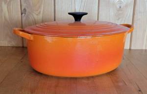Orange Le Creuset Goose Pot E