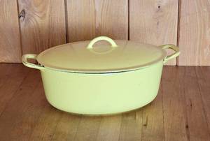 Butter Yellow Descoware Lidded Dutch Oven  12 3-C