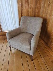 Contemporary Toupe Accent Chair As Is