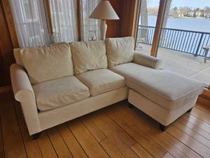 Classic Pottery Barn White Lounge Sofa