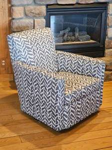 Sam Moore Safrie Theme Upholster Swivel Armchair