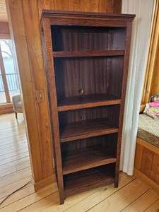 American Contemporary Five Shelf Oak Bookcase