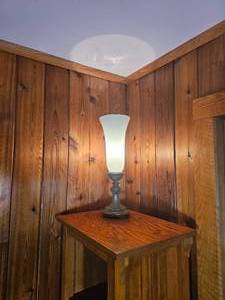 Frosted Fluted Glass Accent Lamp