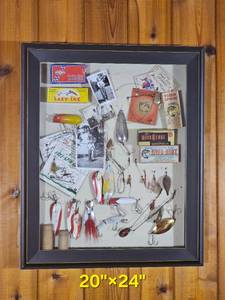 Vintage Fishing Lure Shadow Box