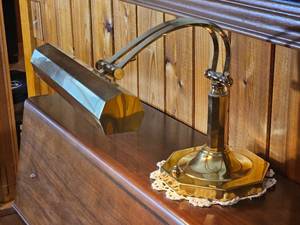 Handsome Polished Brass Desk Lamp