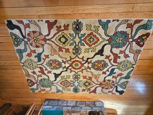 Orian Rugs Orange & Blues Floral Area Rug