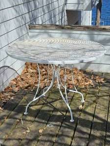 White Iron Patio Cafe&nbsp Table