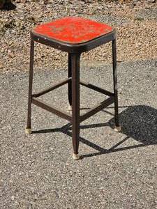 Distressed Industrial Shop Stool