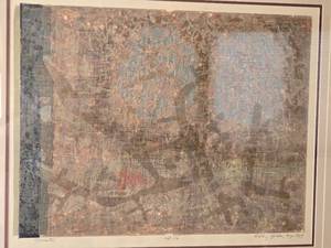 Framed Abstract Signed Limited Edition Print Dated 1969