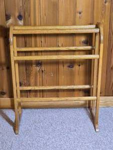 Wooden Folding Quilt Rack or Blanket Stand