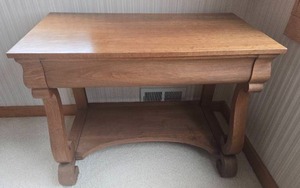 Traditional Wooden Console Table with Scroll Supports